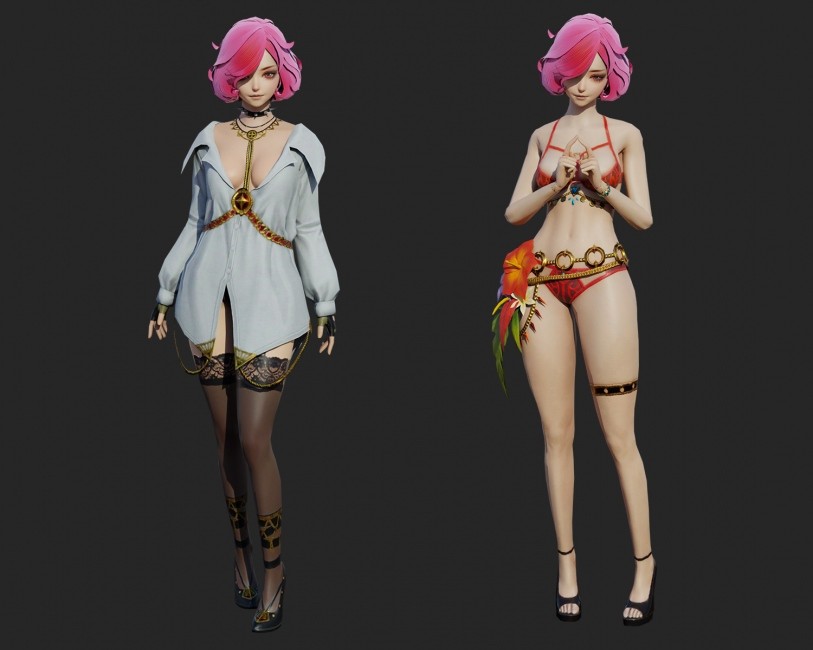 3ds max次时代日韩风短发美女3D模型fbx骨骼绑定blend女人物角色  blend完整工程