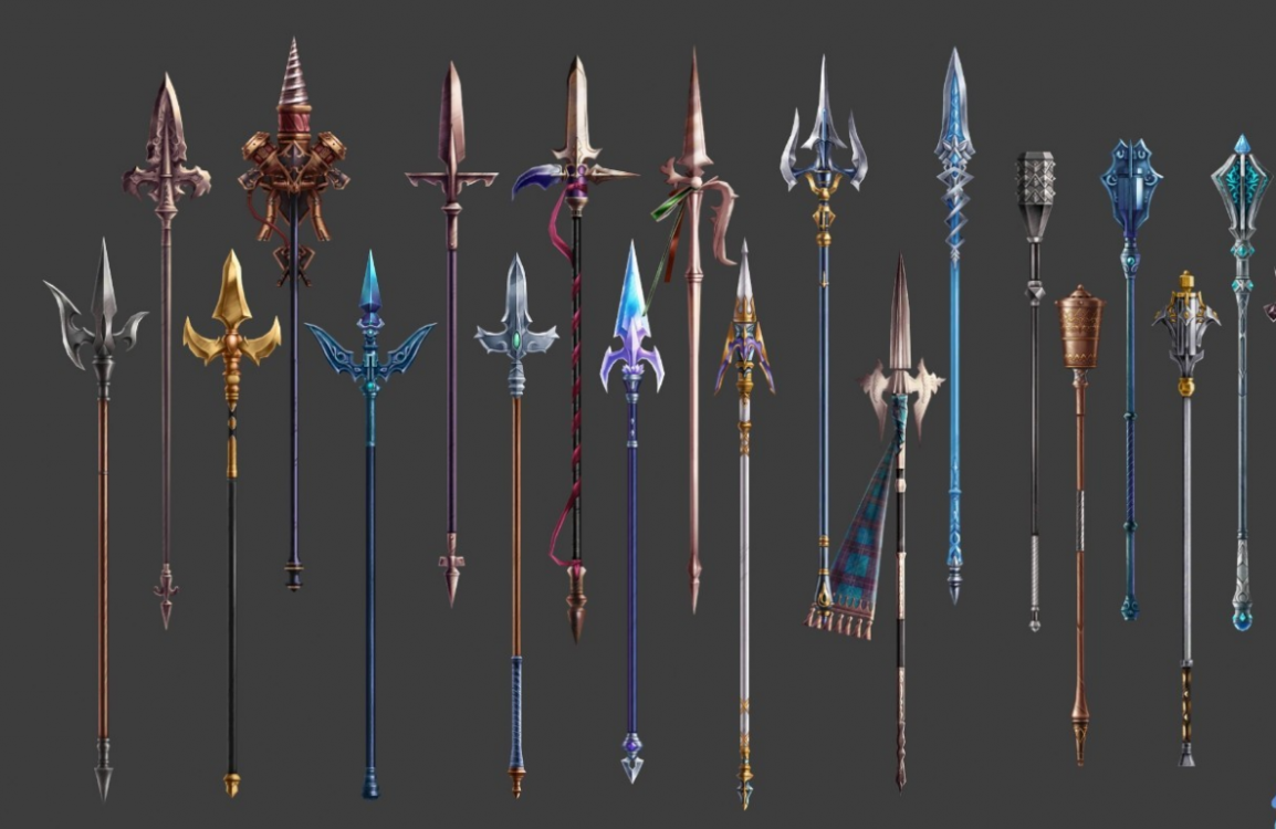 一组3d游戏武器模型