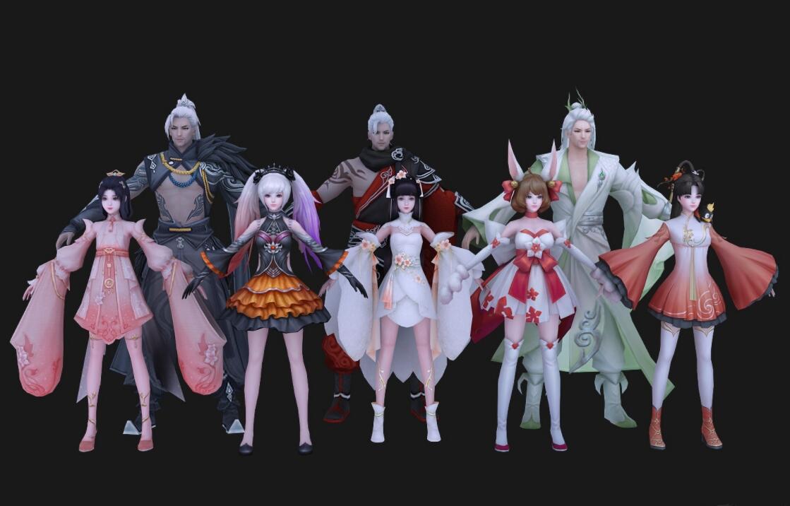 精品游戏人物3D模型 VR贴图