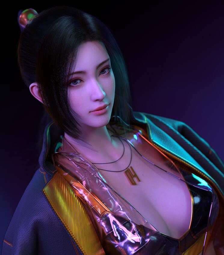 真三国无双 赛博朋克貂蝉 高精度CG电影游戏模型