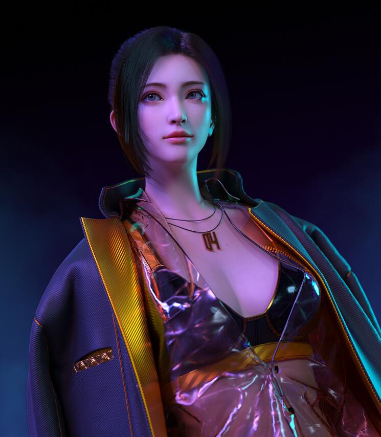 真三国无双 赛博朋克貂蝉 高精度CG电影游戏模型