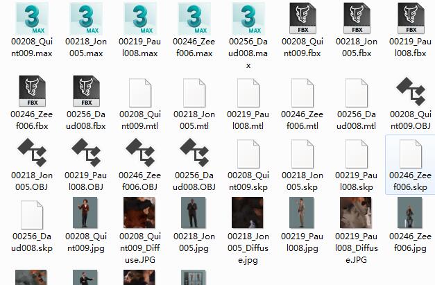 写实现代人物角色模型，商务人士。
