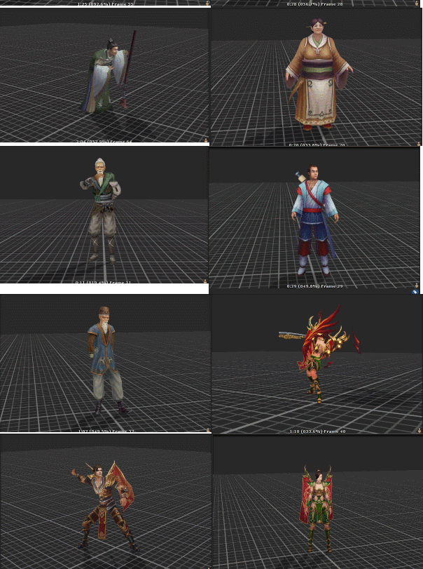 传奇战法道 角色人物武器3D模型动作 FBX unity格式 游戏美术素材
