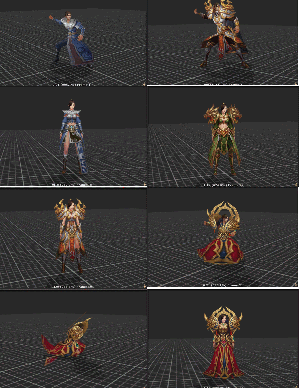 传奇战法道 角色人物武器3D模型动作 FBX unity格式 游戏美术素材