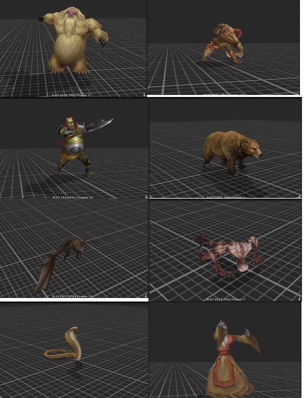 传奇战法道 角色人物武器3D模型动作 FBX unity格式 游戏美术素材