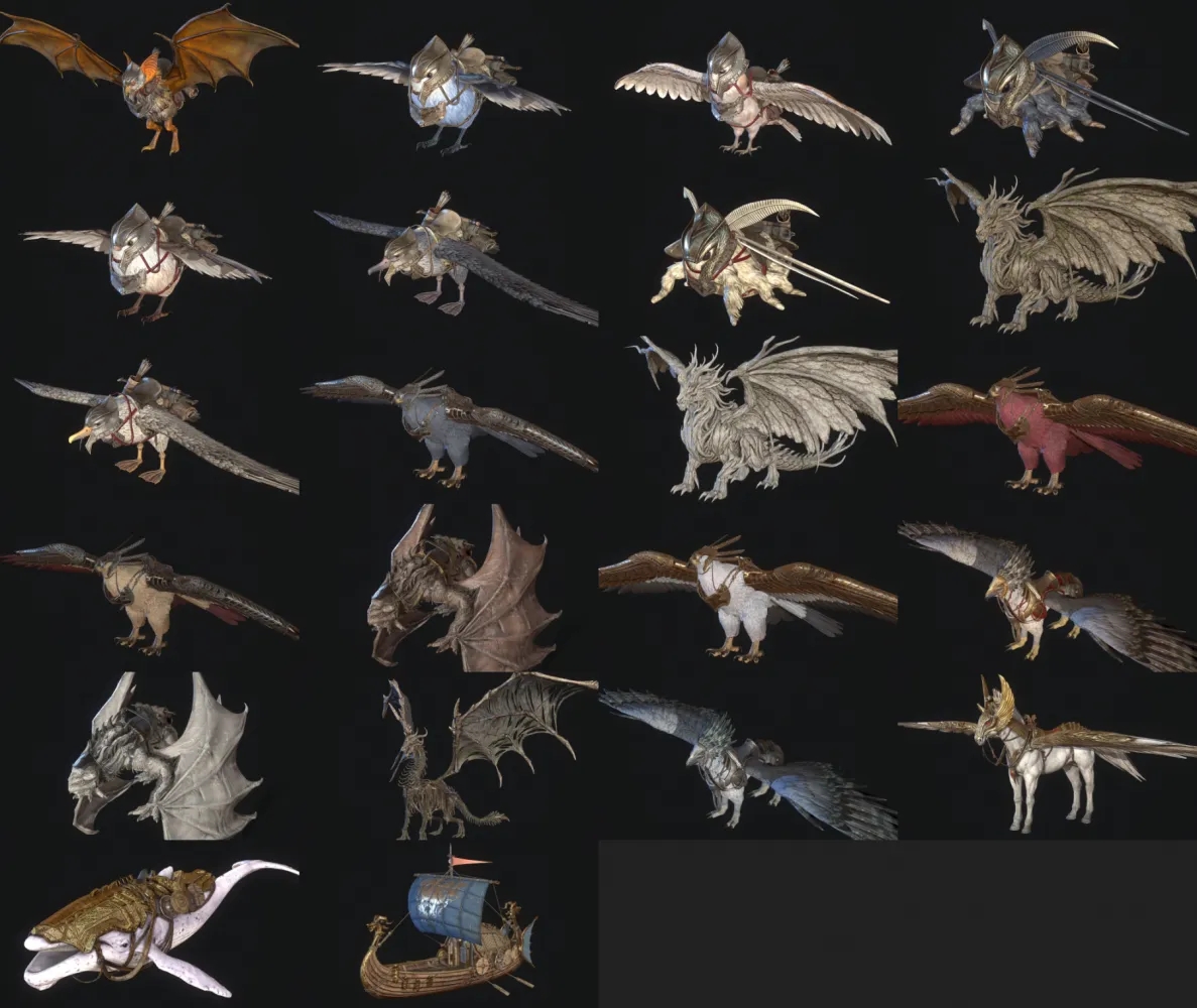 韩风次时代奥丁英灵殿全套资源魔幻中世纪有骨骼有动画3D模型PBR