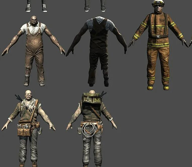 欧美风格游戏3D人物角色模型