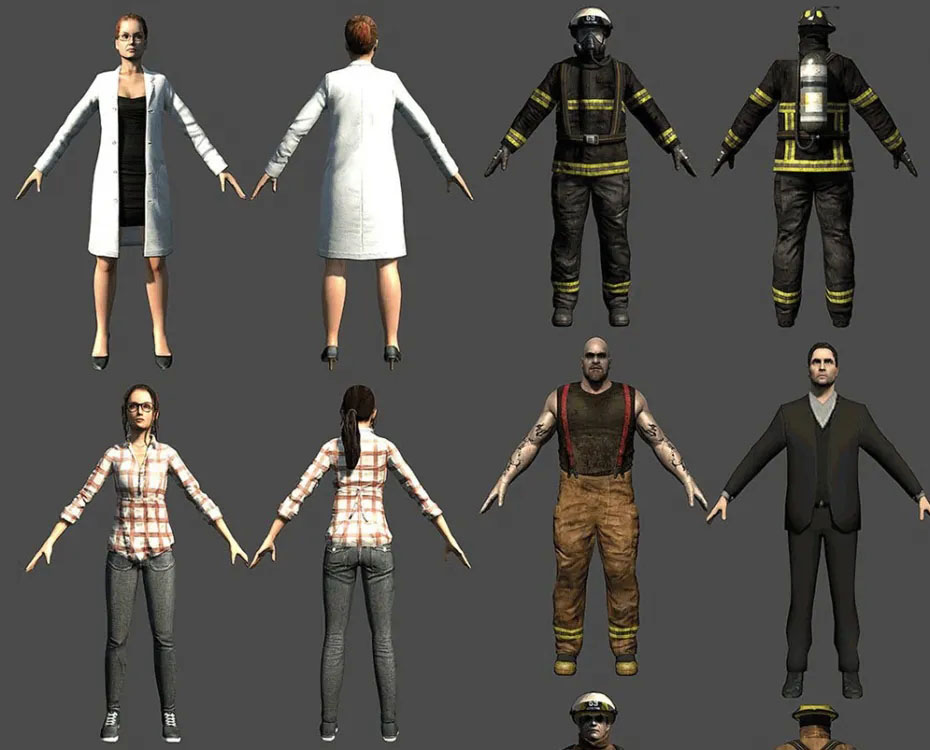 欧美风格游戏3D人物角色模型