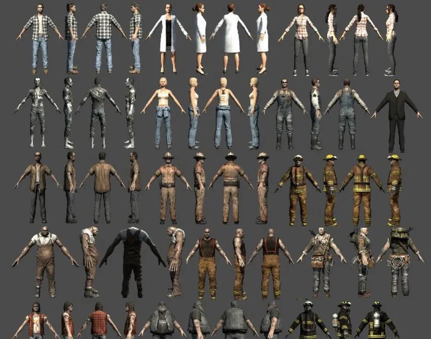 欧美风格游戏3D人物角色模型