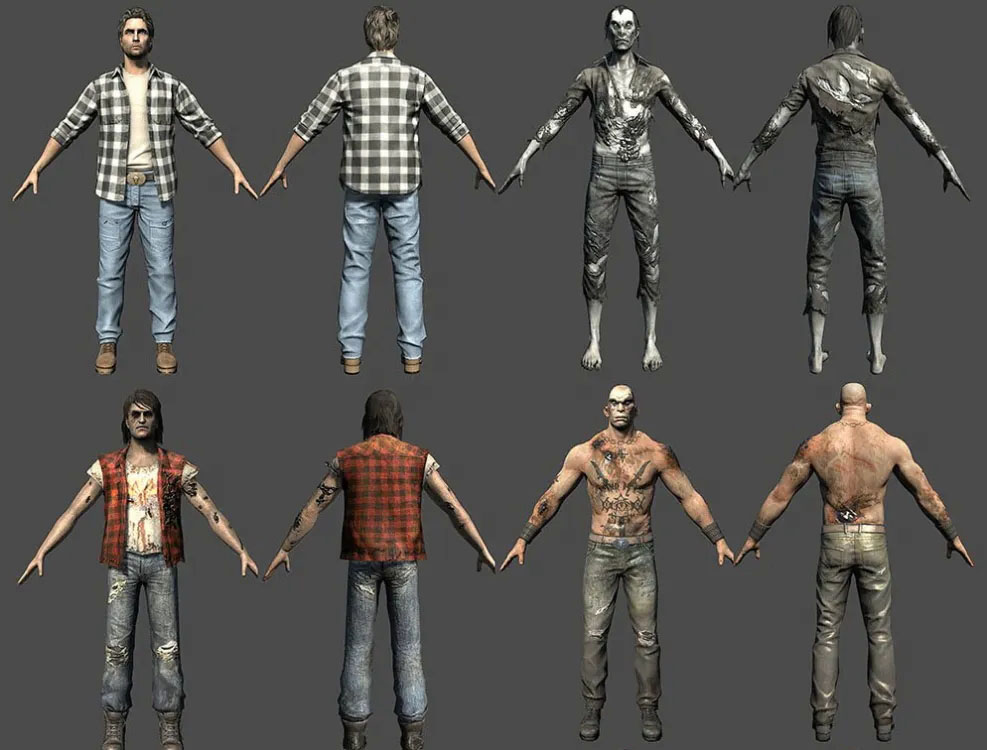 欧美风格游戏3D人物角色模型