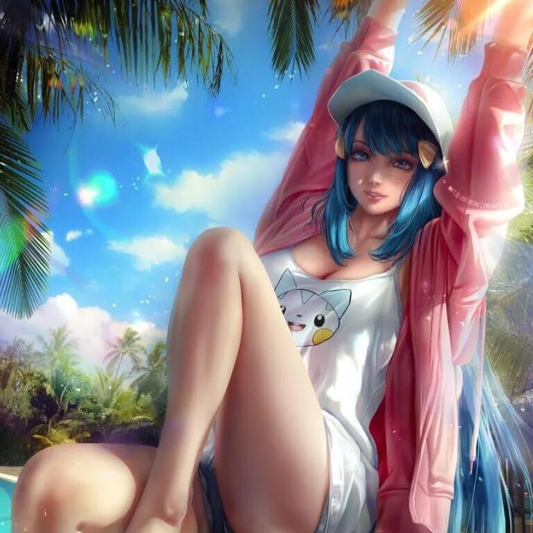 柔美不失性感!22年8月Axsens画师163期性感美女CG插画