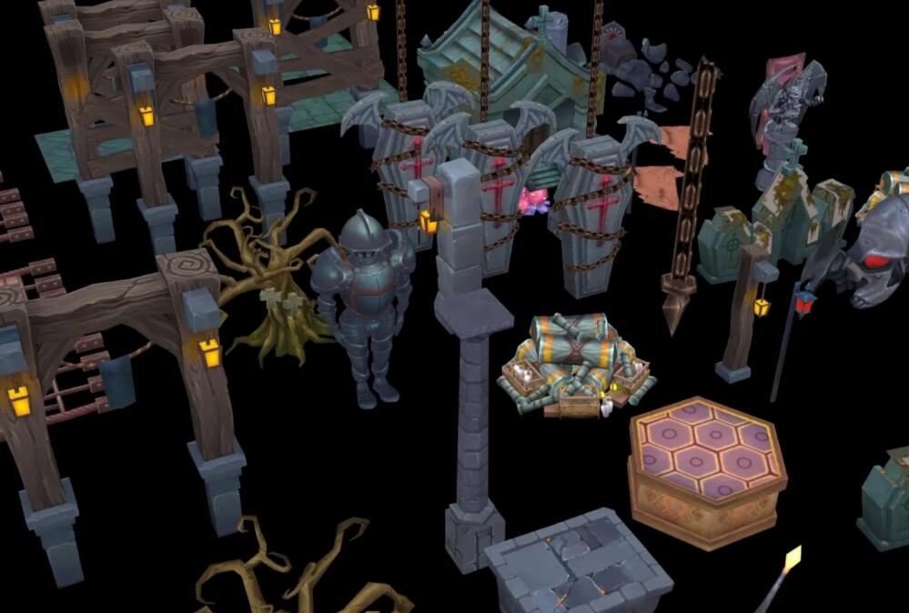 3D手游资源【格斗宝贝】游戏3D场景模型