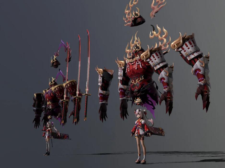 可爱二次元美少女般若 魔女 小萝莉 小魔仙 美少女战士 美女魔法师3D模型