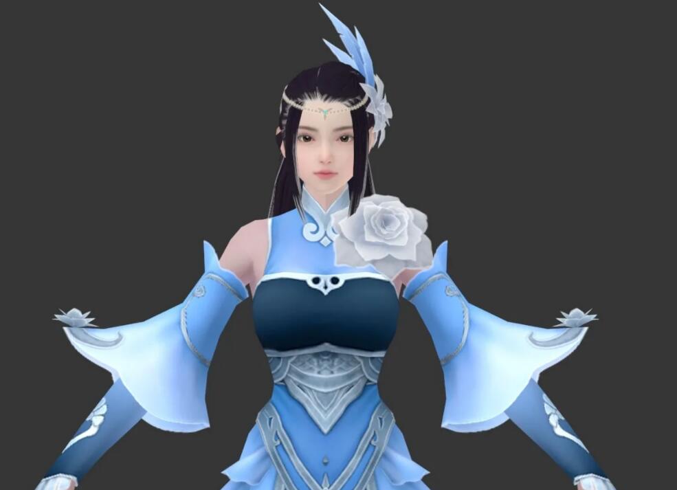 中国风写实武侠次世代人物角色3D模型 PBR贴图 游戏美术素材