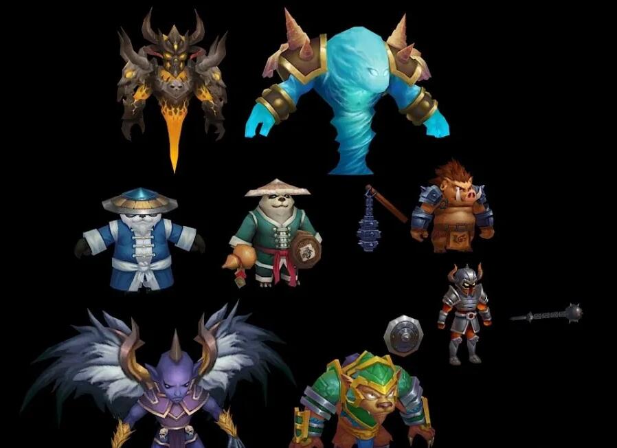 一套精品游戏角色3D模型