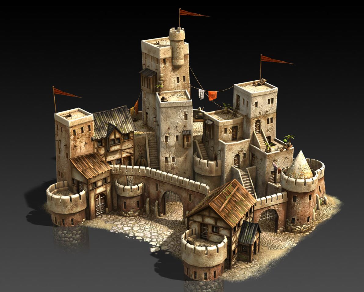 一个古堡3D建筑模型