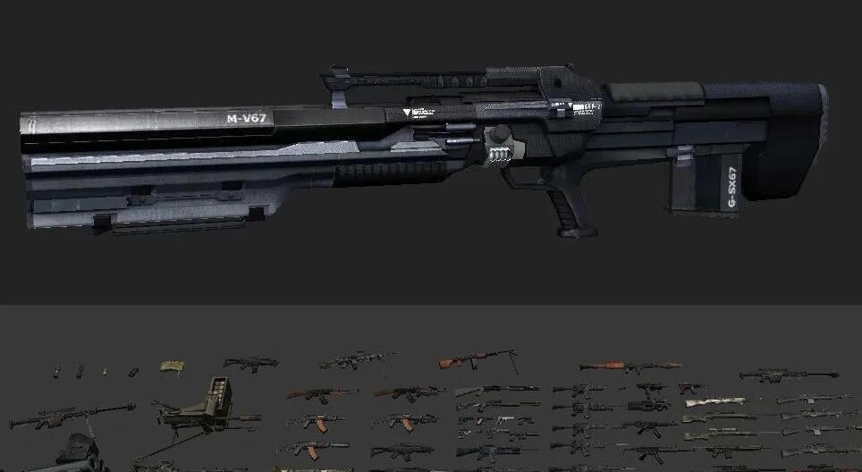 一套不错的游戏枪械 兵器MAX模型