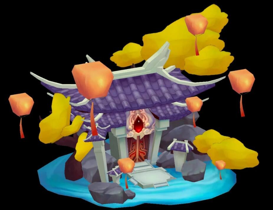女娲居 仙居Q版 卡通 中式 小场景 古代场景 仙侠场景 天宫 龙宫 山洞 田园 地府 ...