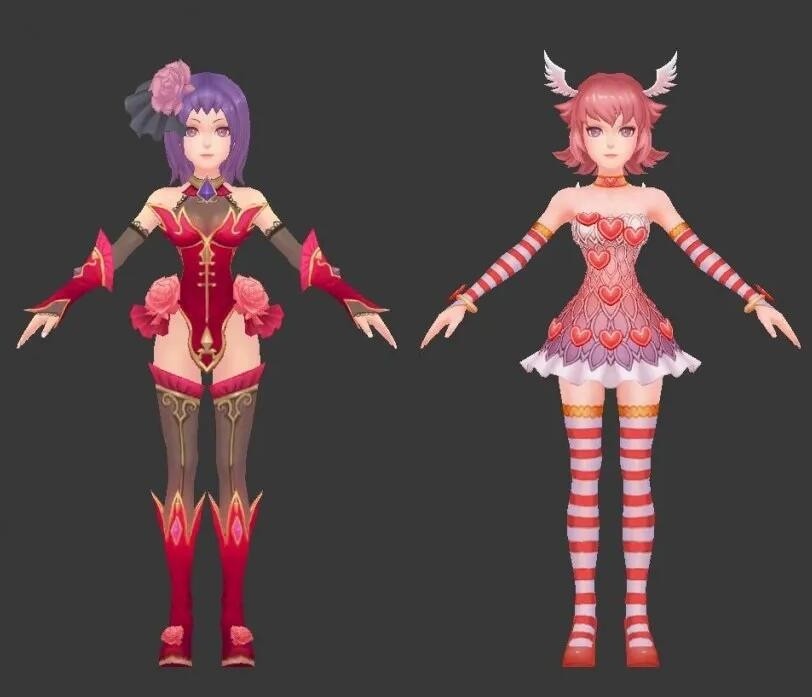 Q版女神大陆角色模型 很不错 喜欢的下载吧！