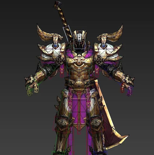 金甲战士3D模型 带CS绑定 无动画