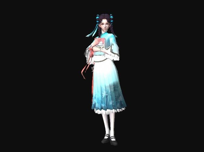 王者荣耀英雄西施皮肤3D模型
