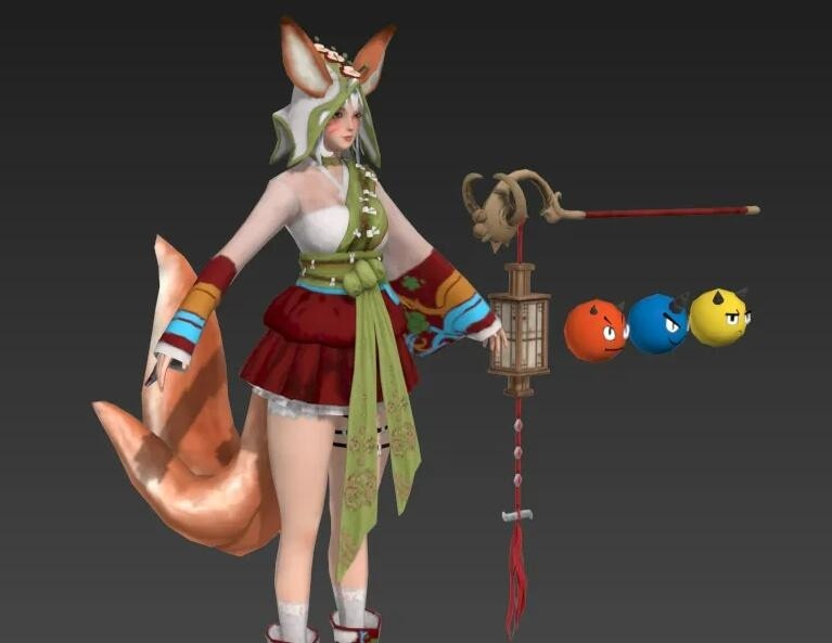 3d手游女角色模型