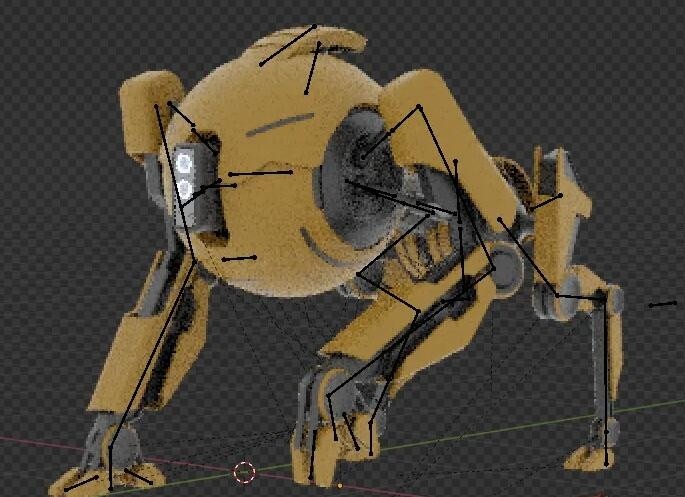 卡通机器人和机器狗blender格式模型