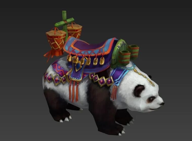熊猫坐骑传奇游戏模型