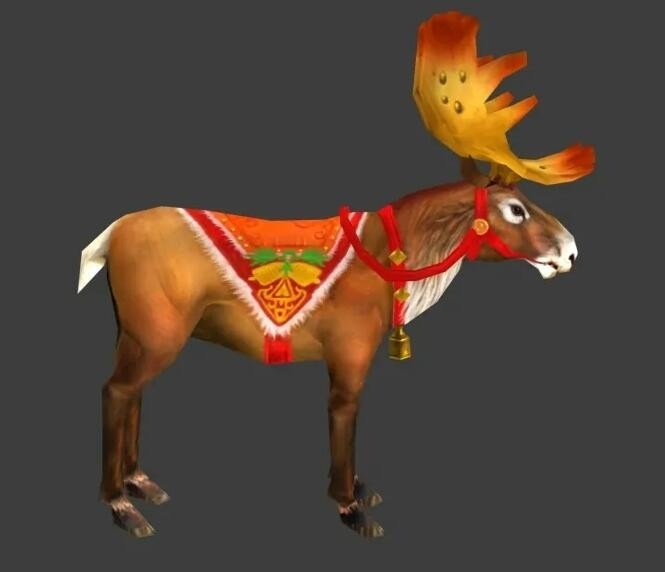 仙侠传奇游戏麋鹿骑宠3D模型