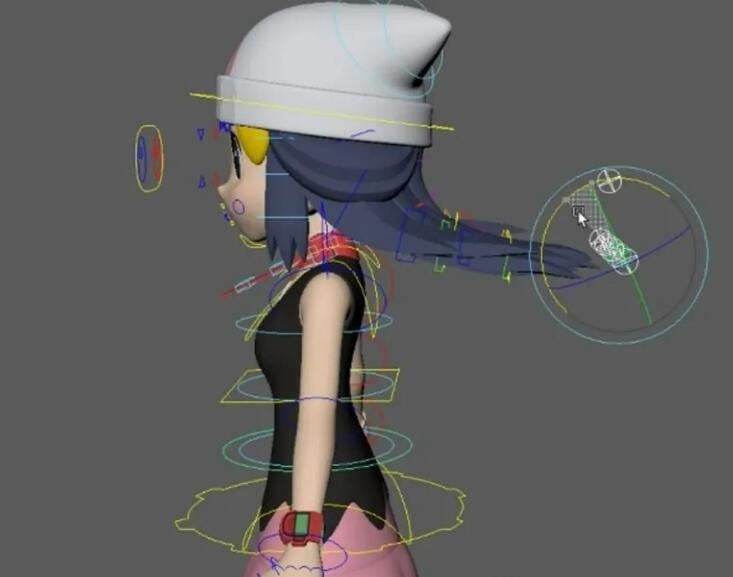卡通美女小光模型
