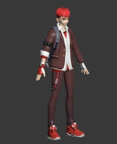 帅气红发小哥哥3D动画模型