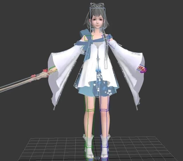 神刀少女 洛天依动画模型 免费下载