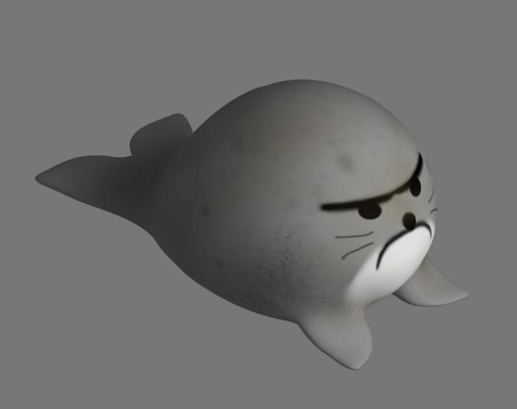 卡通海豹宠物模型