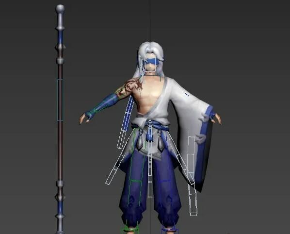 手绘手游角色模型 有绑定