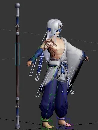 手绘手游角色模型 有绑定