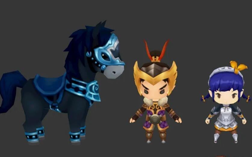 Q版手游角色3D模型