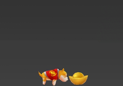 卡通财神爷模型让大家发发财（含表情绑骨动画）