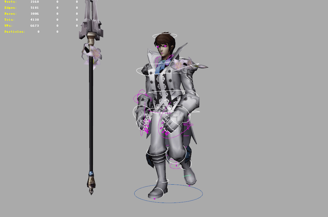 3D游戏男角色模型 有绑定动画