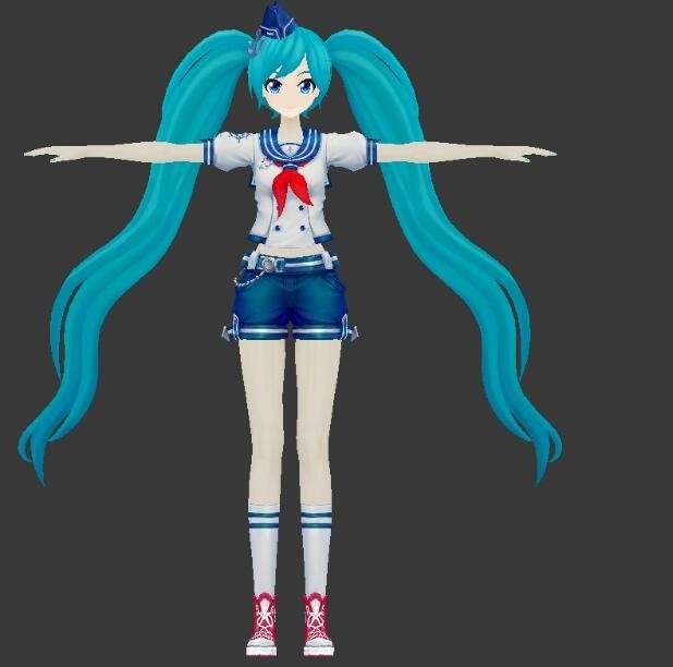 初音未来 人物模型 二次元 卡通