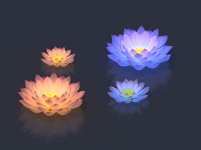 莲花灯3D模型