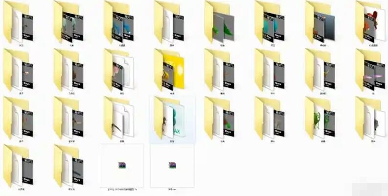 一套Q版动物maya动画模型