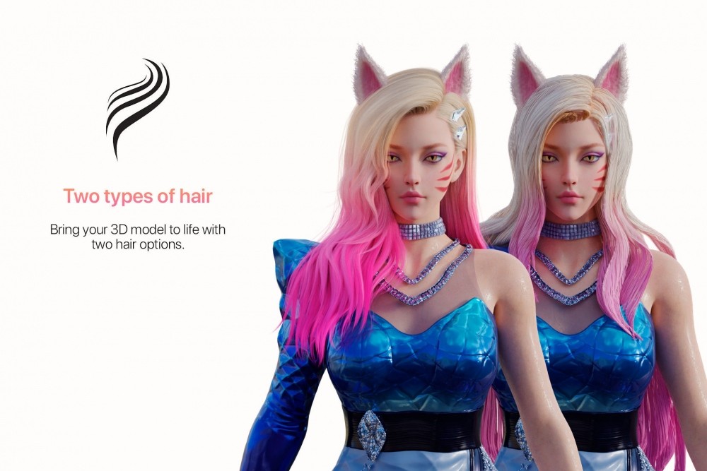 阿狸 Ahri 女性3D角色模特 RyanReos