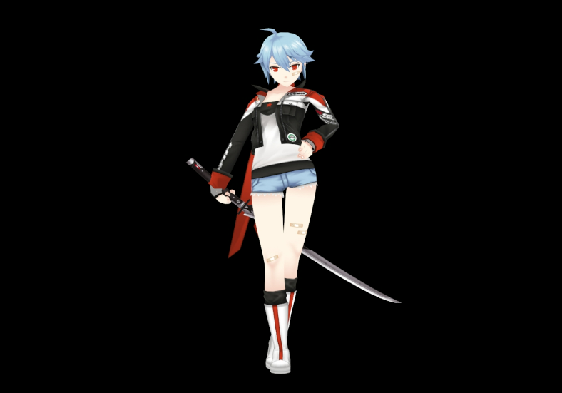 带刀美女模型