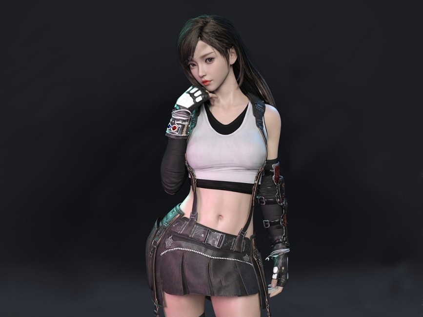 现代亚洲3D性感美女JK游戏女生女人模特萝莉女学生老师3DMAX模型