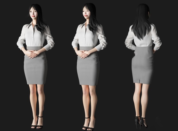 3Dmax角色卡通职场人物美女学生教师休闲模型学生儿童3d模型集合