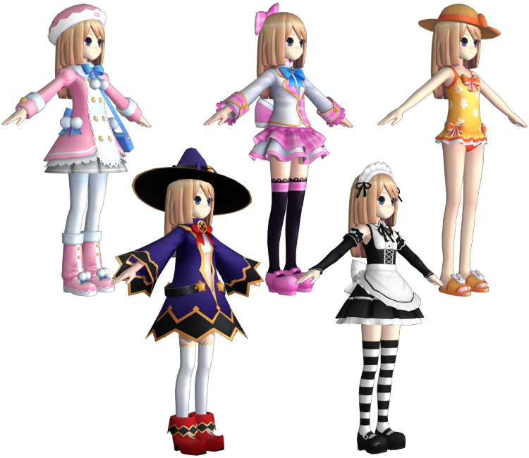 二次元风格战机少女模型