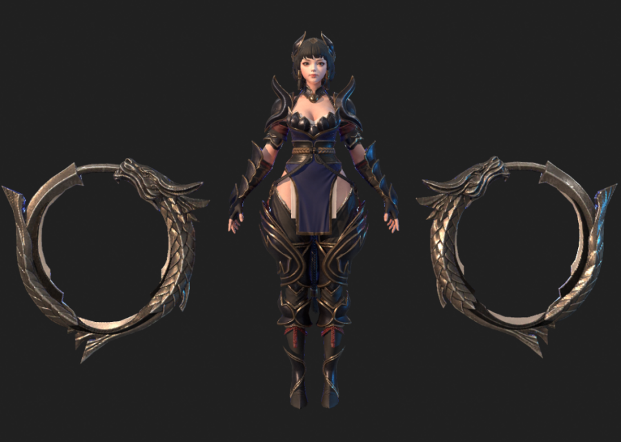 精品韩次世代网游三国blade无双人物角色3d模型免费下载