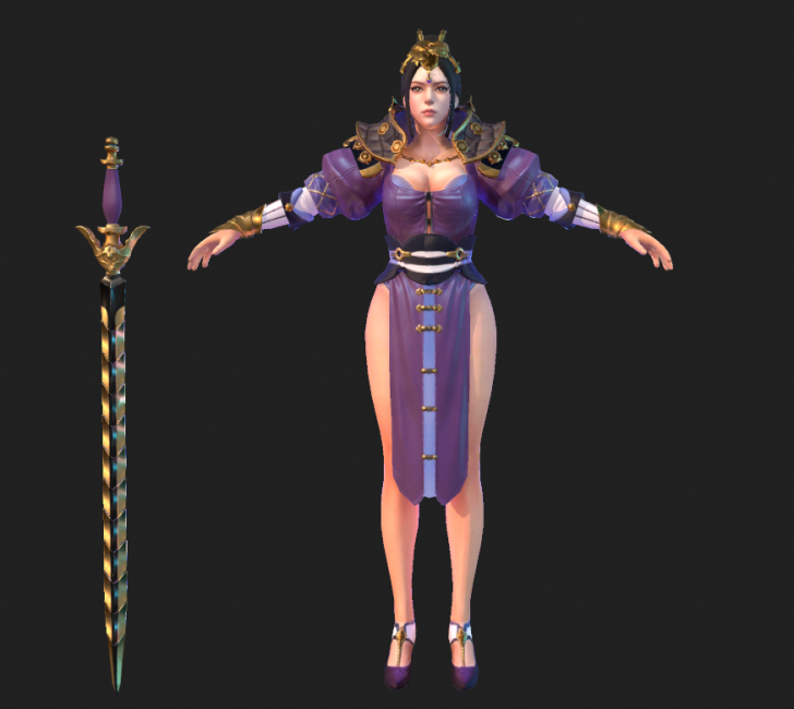 精品韩次世代网游三国blade无双人物角色3d模型免费下载