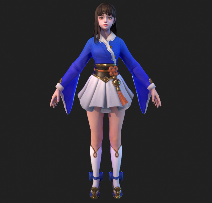 精品韩次世代网游三国blade无双人物角色3d模型免费下载