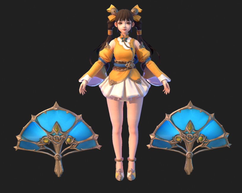 精品韩次世代网游三国blade无双人物角色3d模型免费下载